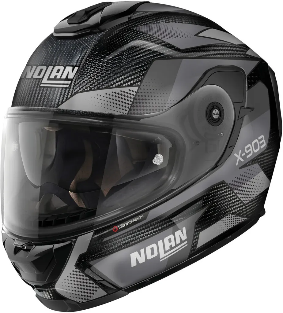 Casque Nolan X-903 Ultra Carbon Highspeed N-Com Noir Mat en taille 2XL