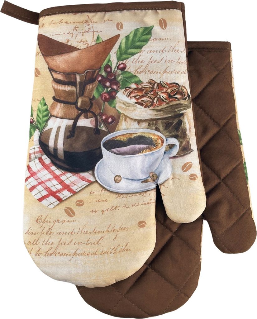 Ofenhandschuhe, Küchenhandschuhe mit Magnet Coffe Kaffee Produktbild 