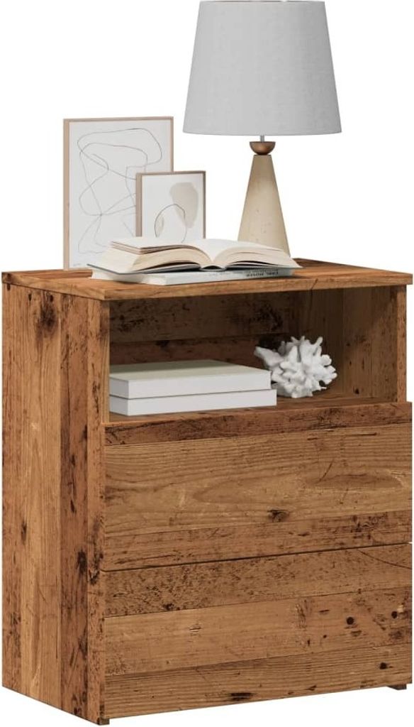 Maison Exclusive - Nachttische 2 Stk. Altholz-Optik 50x32x60 cm Holzwerkstoff