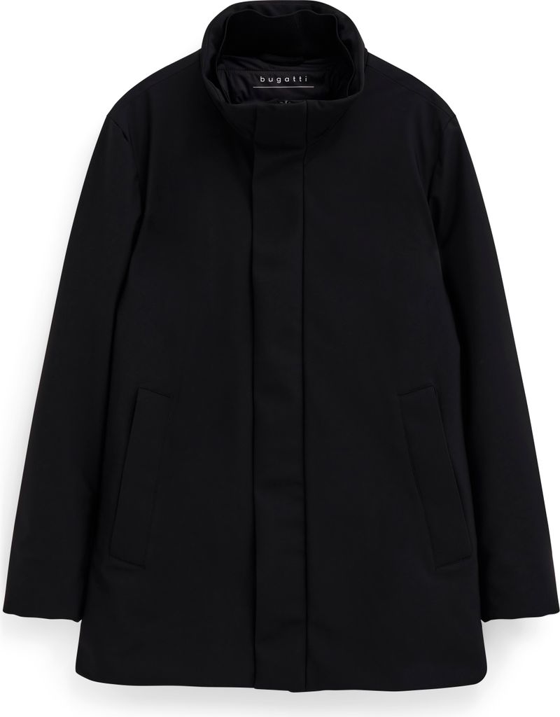 Bugatti Jacke schwarz einfarbig Polyamid