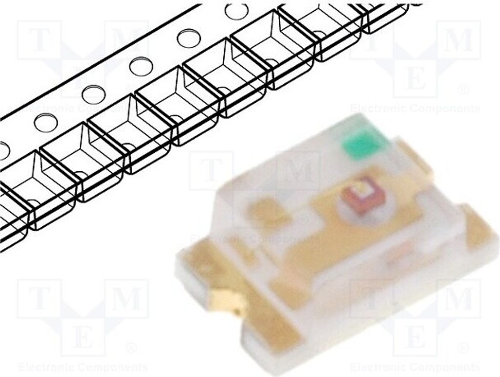 5x LED 20mA gelb 2÷2,8V 2x1,25x0,8mm 4÷8mcd SMD 0805 120° 70mW LL-S172YC-2Y LED-D