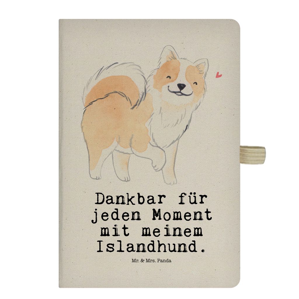Mr. & Mrs. Panda Journal Islandhund Moment - Transparent - Geschenk, Isländischer Schäferhund, notizbuch, Kladde, Notizheft A5, Tagebuch, Reiseta...