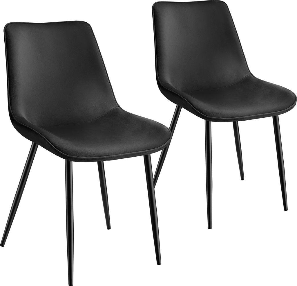 tectake® Set Stuhl Monroe gepolstert, in Samtoptik 48 x 59 Produktbild 