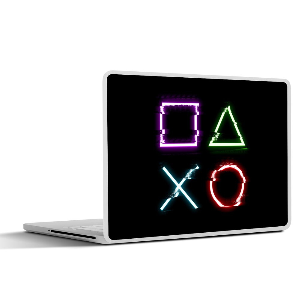 MuchoWow Laptop Aufkleber Sticker Cover Spiel - Controller - Led 25x18 cm - Laptop-Deko
