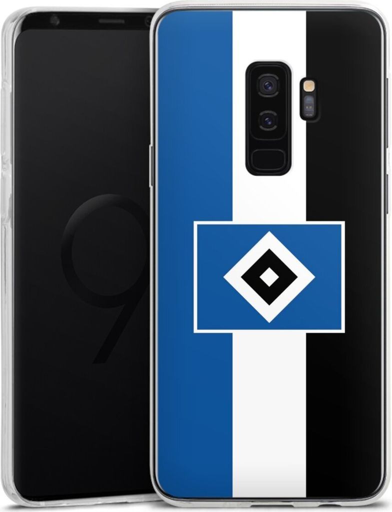 DeinDesign Handyhülle für Samsung Galaxy S9 Plus Duos Silikon Hülle Case Smartphone Schutzhülle HSV Hamburger SV Streifen