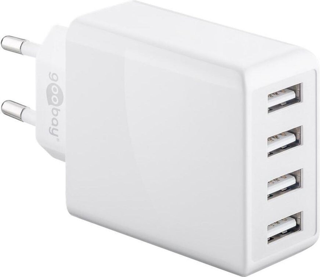 Viacportová nabíjačka USB-A (30 W) biela Obrázok produktu 