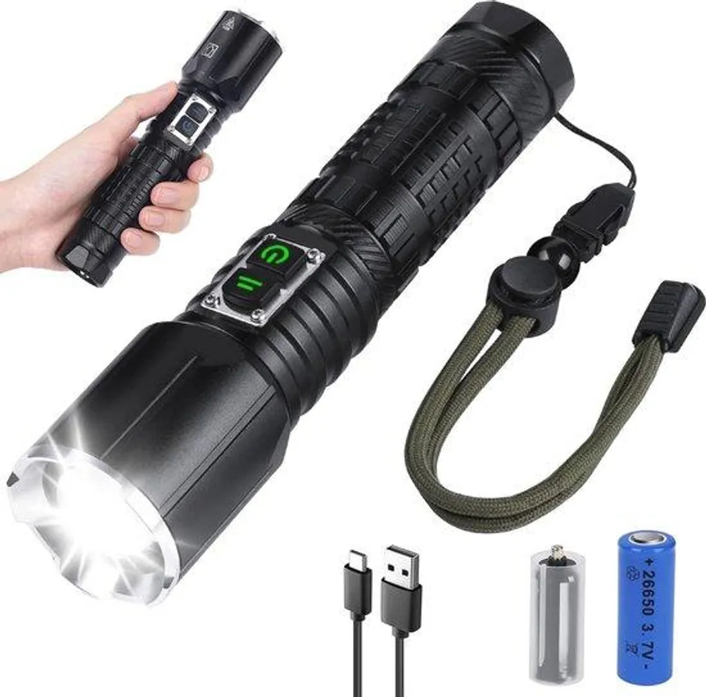 Fini le noir avec cette lampe torche LED 10000 Lm rechargeable IP67