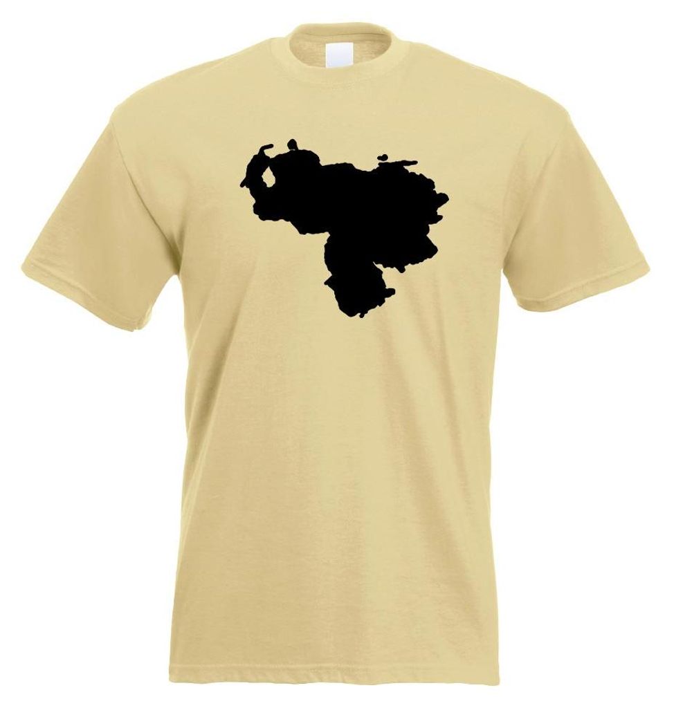 Kiwistar - T-Shirt - Khaki - Venezuela Umriss Kontur Herren Funshirt Bedruckt Design Sprüche Spruch Motive - mit Motiv Bedruckt - Funshirt Design ...