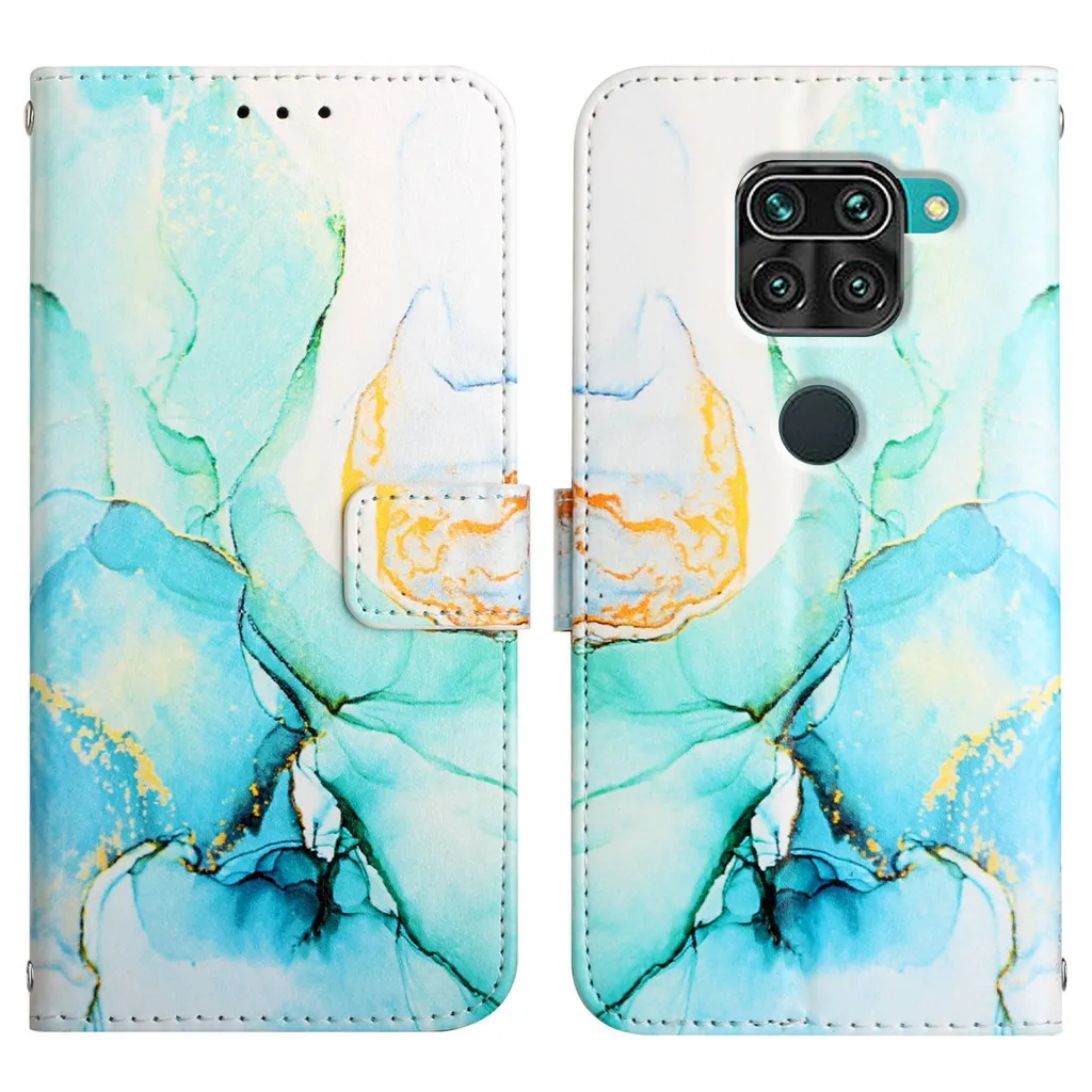 Fatcatparadise Cover per Xiaomi Redmi 9/Redmi 9 Prime, Custodia a Libro Wallet in Pelle Premium Protettiva Portafoglio Antifurto Chiusura Magnetica Flip Telefono Case Custodie (Verde