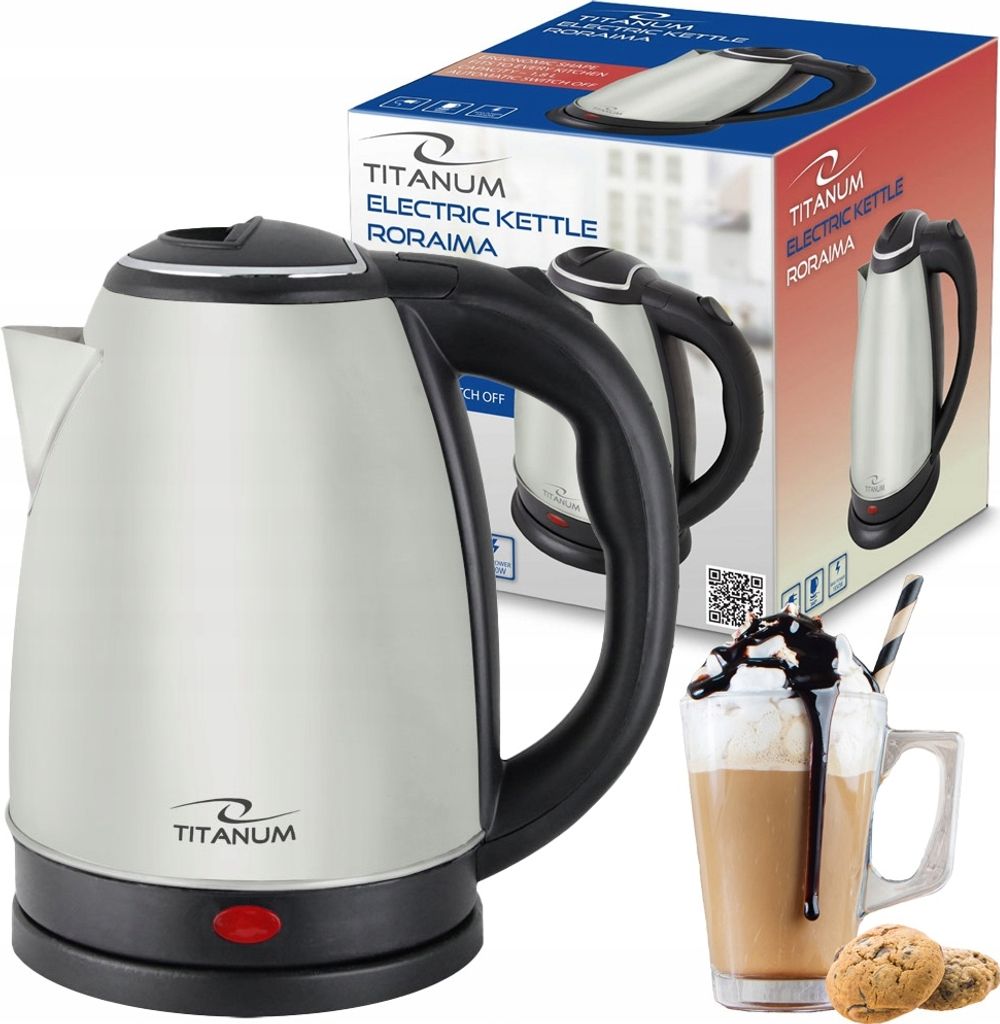 Moderner Kabelloser Elektrischer Wasserkocher 1,8L 1800W Aus Edelstahl