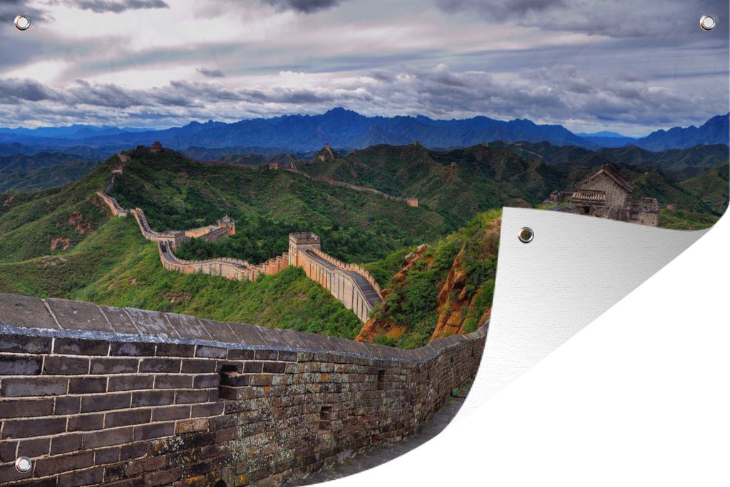 MuchoWow 120x80 cm Outdoor-Poster Gartendeko Sichtschutz Garten Poster für den Garten Blick auf die Chinesische Mauer