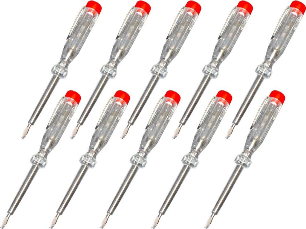 10 x Phasenprüfer 60mm Spannungsprüfer Prüfer Produktbild 