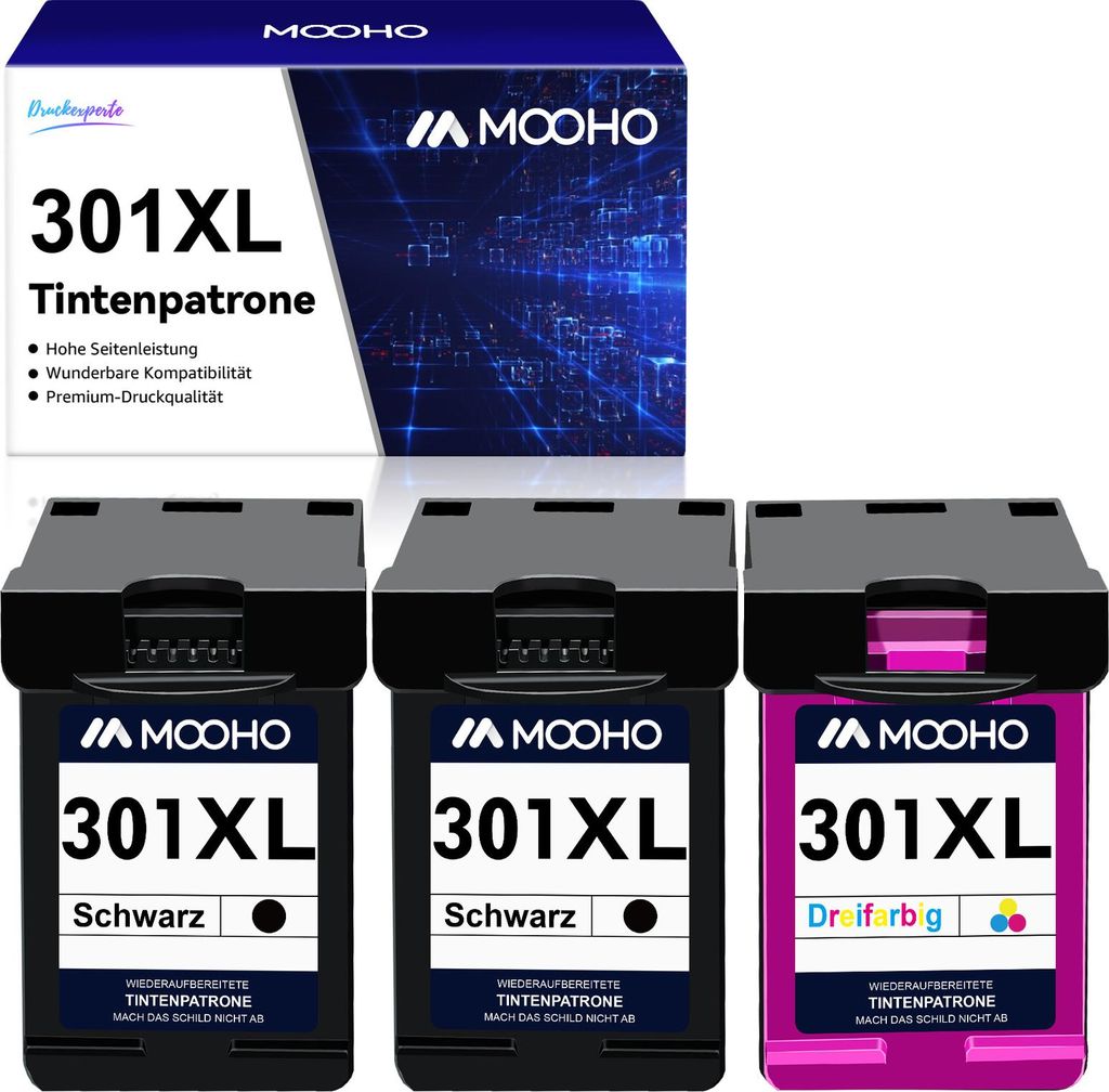 3er 301 Multipack Patronen für HP 301XL OfficeJet 2544 2620 4630 4632 2622 4634 Envy 4500 4508 5530 Officejet 2620 4630 4632 Deskjet 2540 2544 151...