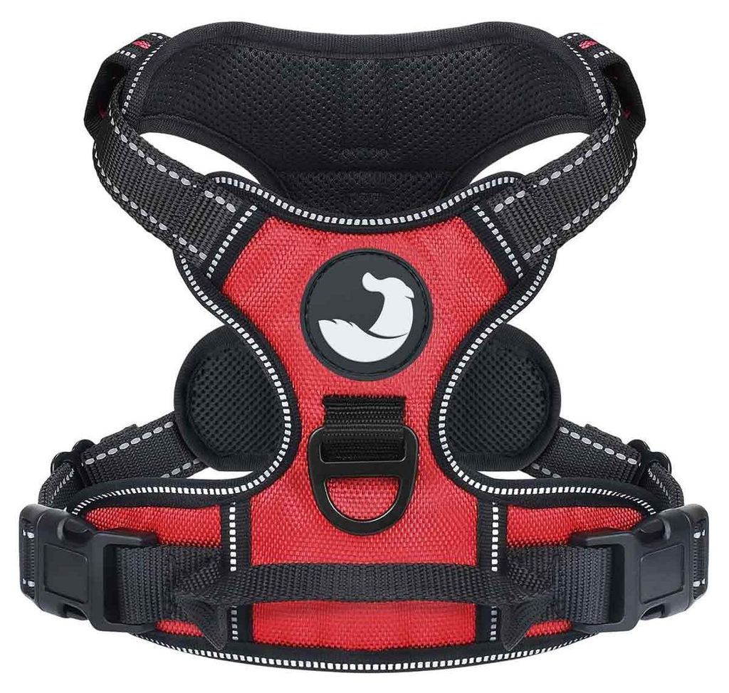 Hundegeschirr für große Hunde (XL, Rot) – Atmungsaktives, Produktbild 