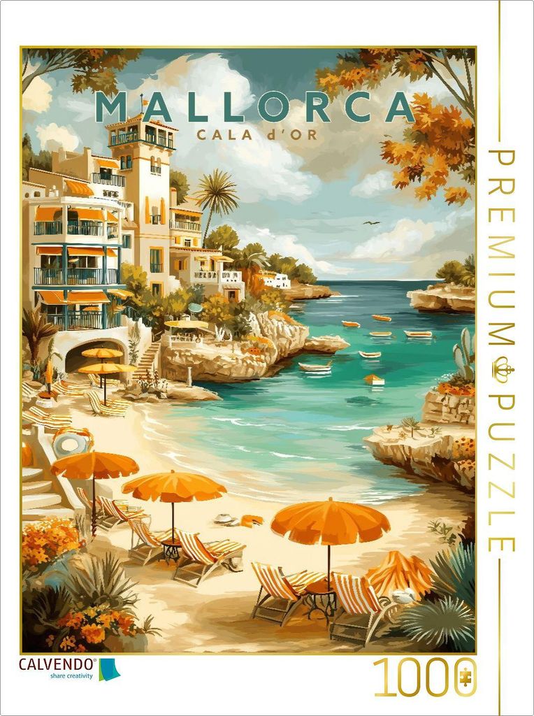 CALVENDO Puzzle Cala d'Or | 1000 Teile Lege-Größe 64x48cm Foto-Puzzle für glückliche Stunden