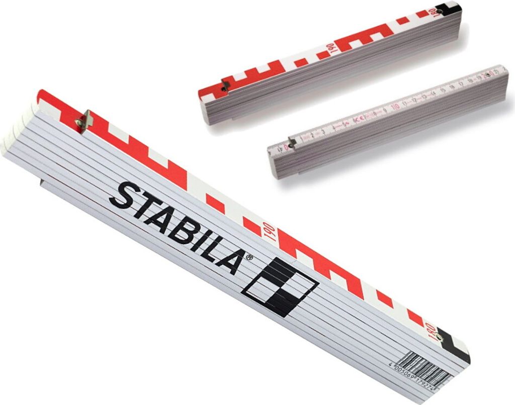 Mesure pliante en bois de hêtre 1407 GEO 2m blanc STABILA Image du produit 