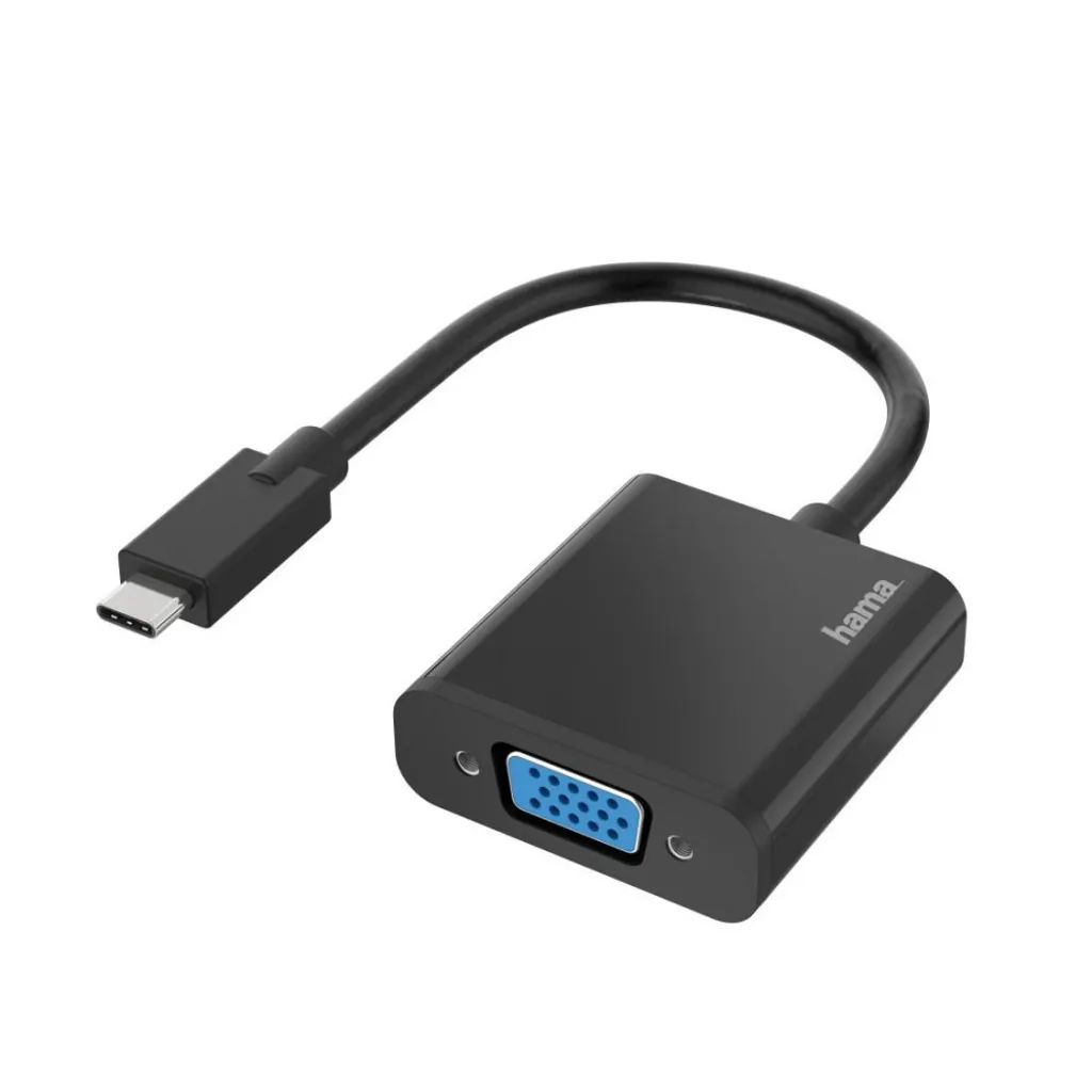 Adaptateur vidéo USB-C vers VGA Full-HD 1080p pour Écran et Projecteur