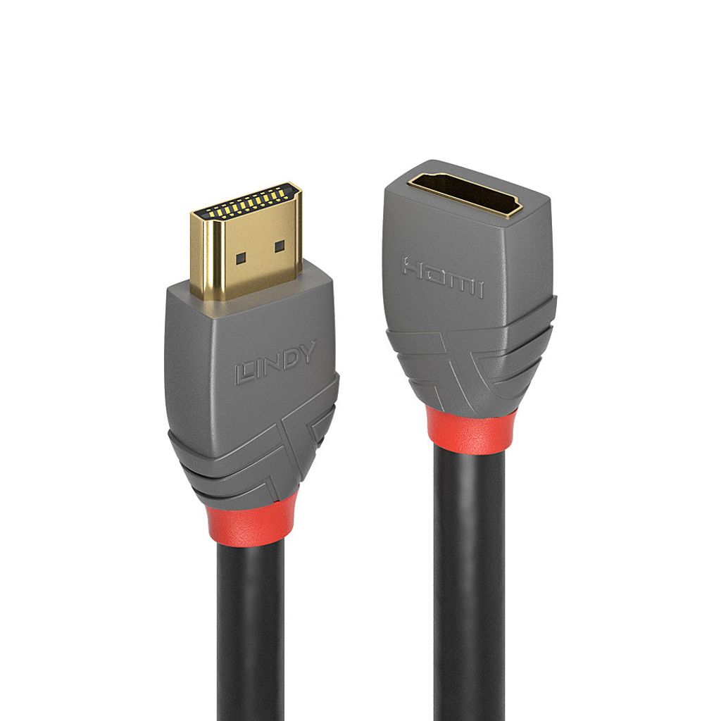 LINDY HDMI 2.0 Verlängerungskabel 2m, Anthra Line