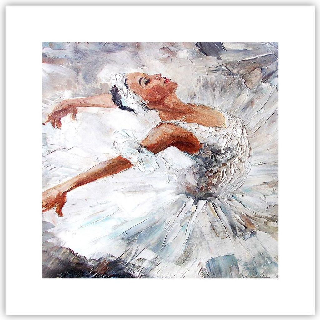 Poster - Poster ohne Rahmen - Frau Tanz Ballett Körper - 30x30 cm - Wand Bild - Wanddeko - Wandbilder - Kunstposter - Wandposter - Bilder - Kunstd...
