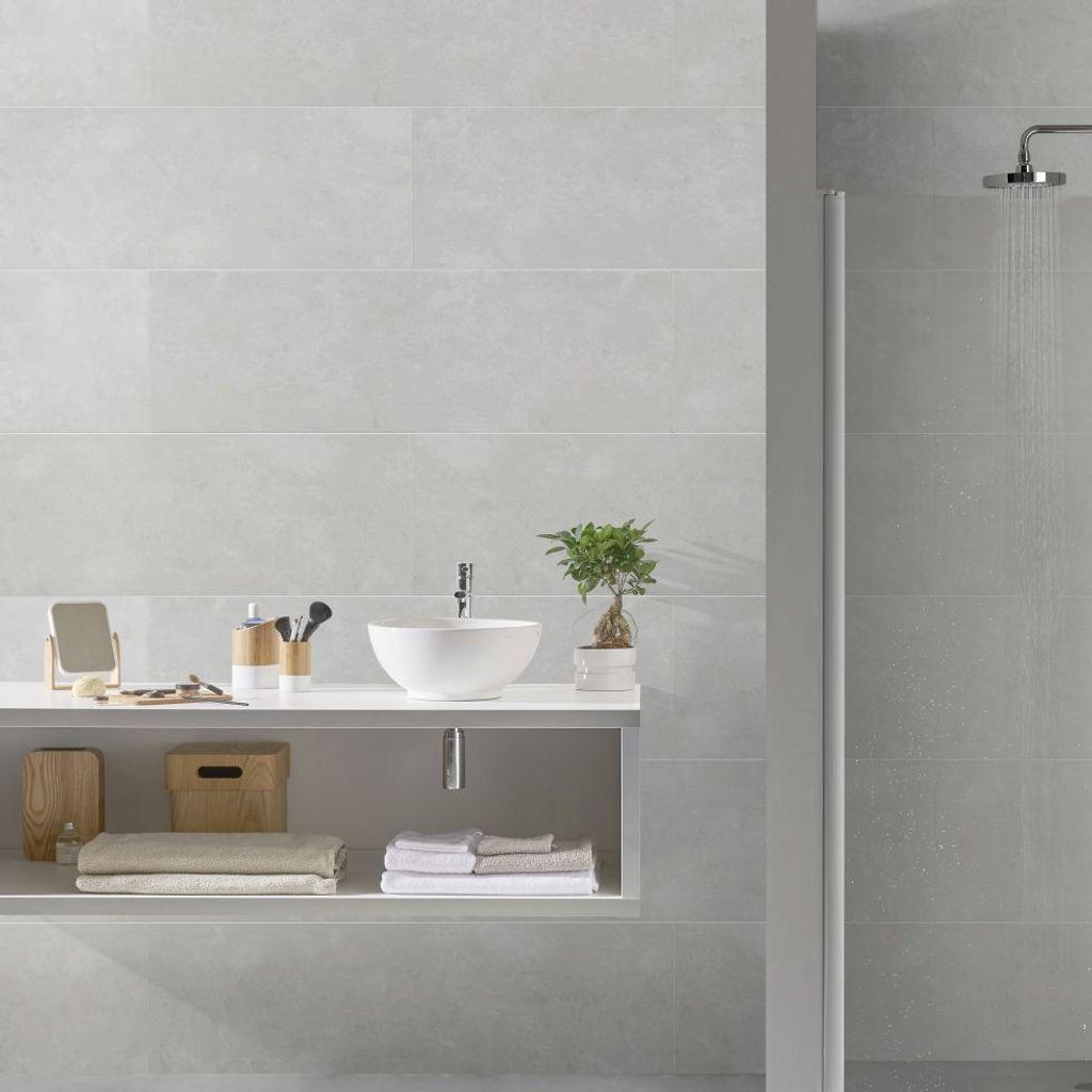 Grosfillex Kunststoffpaneele Element Compact 120 x 37,5 cm 8 mm Beton grau