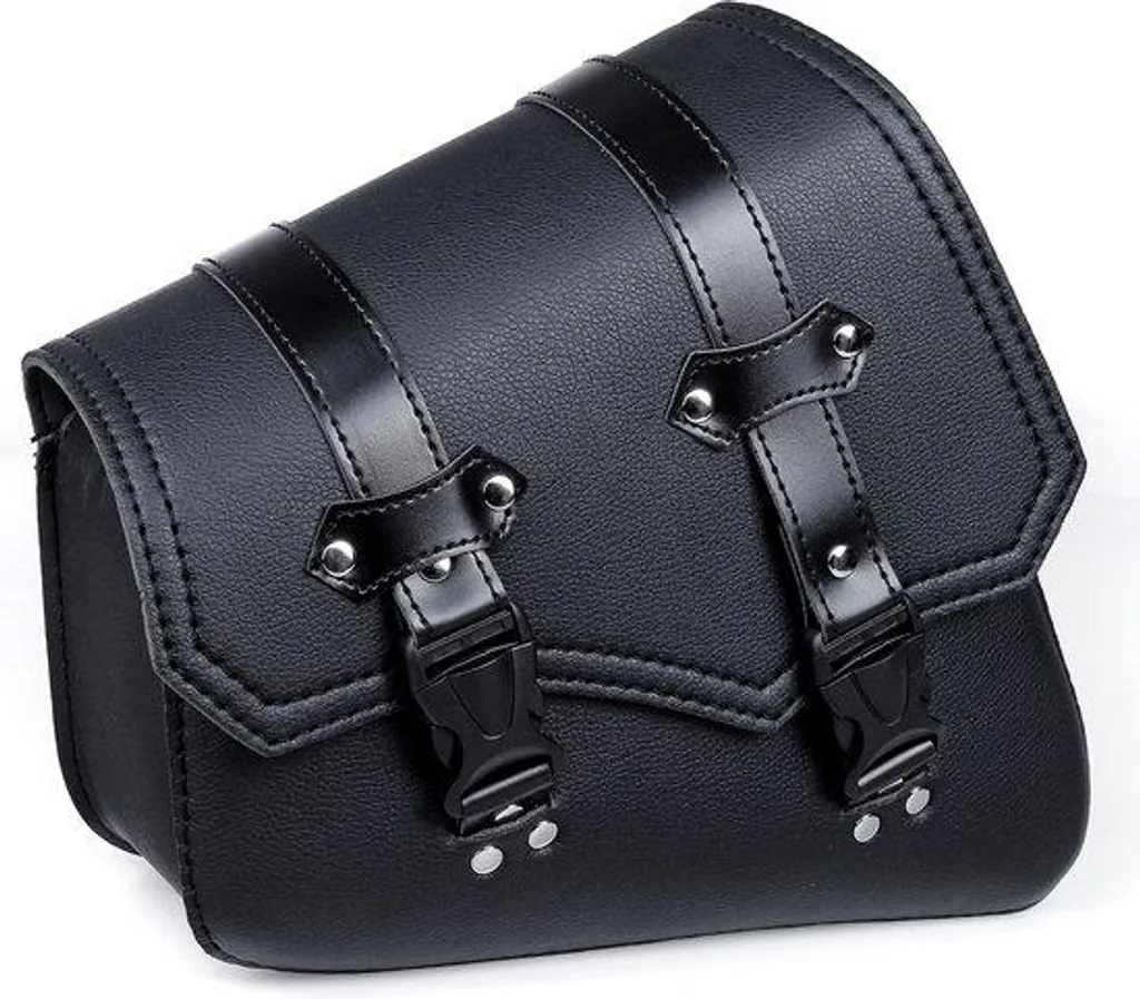 Sacoche cuir PU imperméable 29x10x26 cm - Finition noire haute qualité