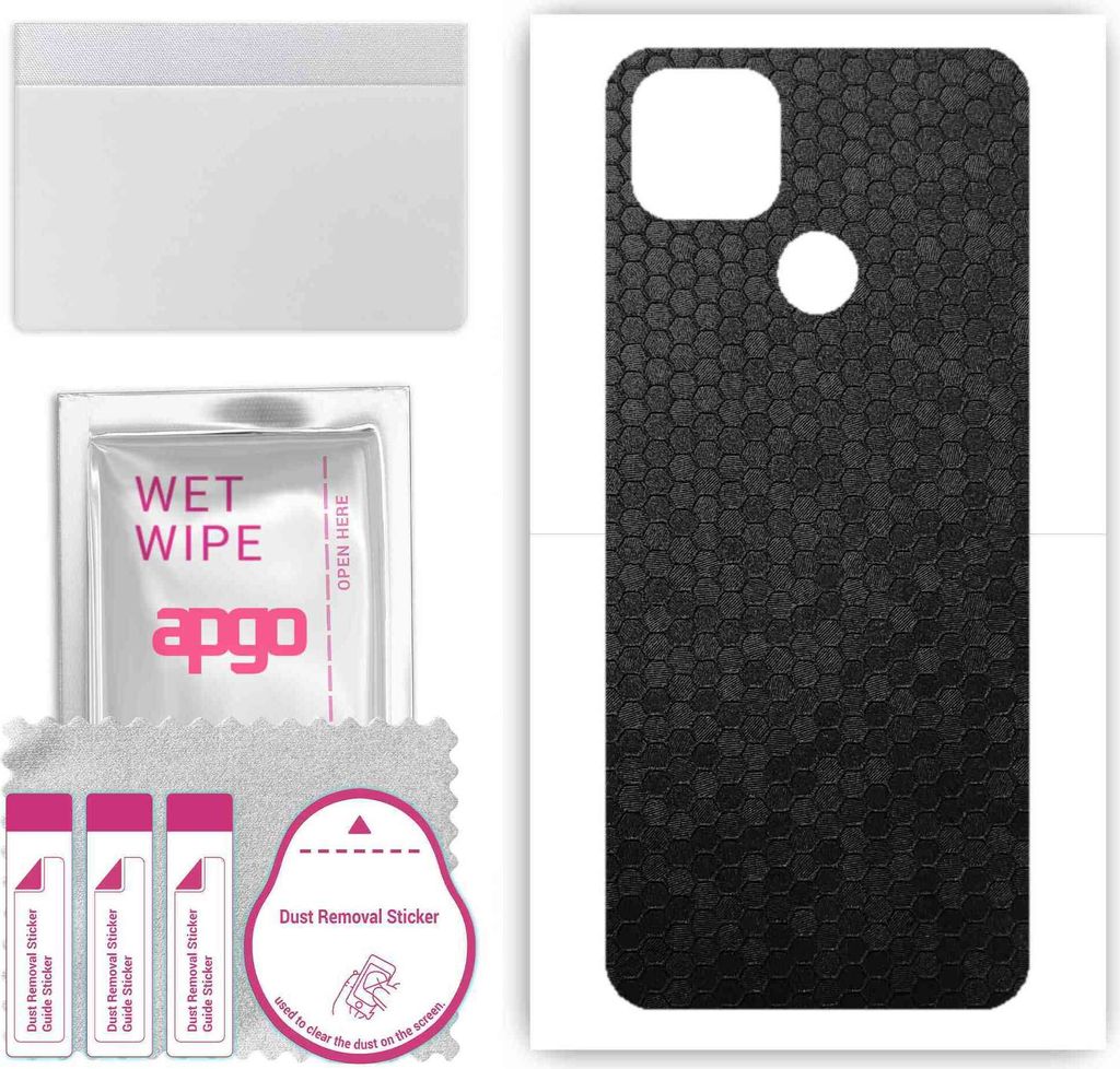apgo Rückseite Schutzfolie, Skin, kompatibel mit Motorola Moto G9 Power, Hinten Displayschutzfolie aus Vinylfolie, kratzfest, einfache Montage - S...