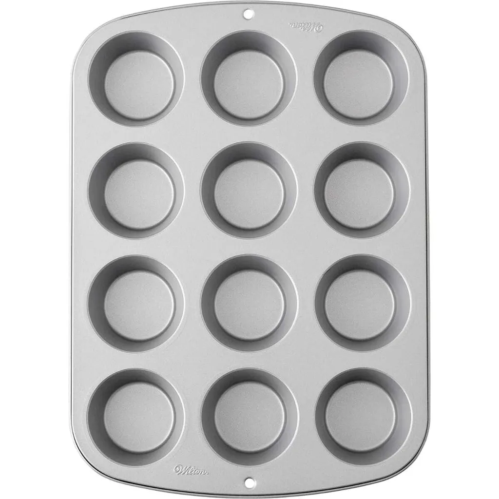 Plaque de cuisson pour 12 muffins Wilton Recipe Right en métal robuste