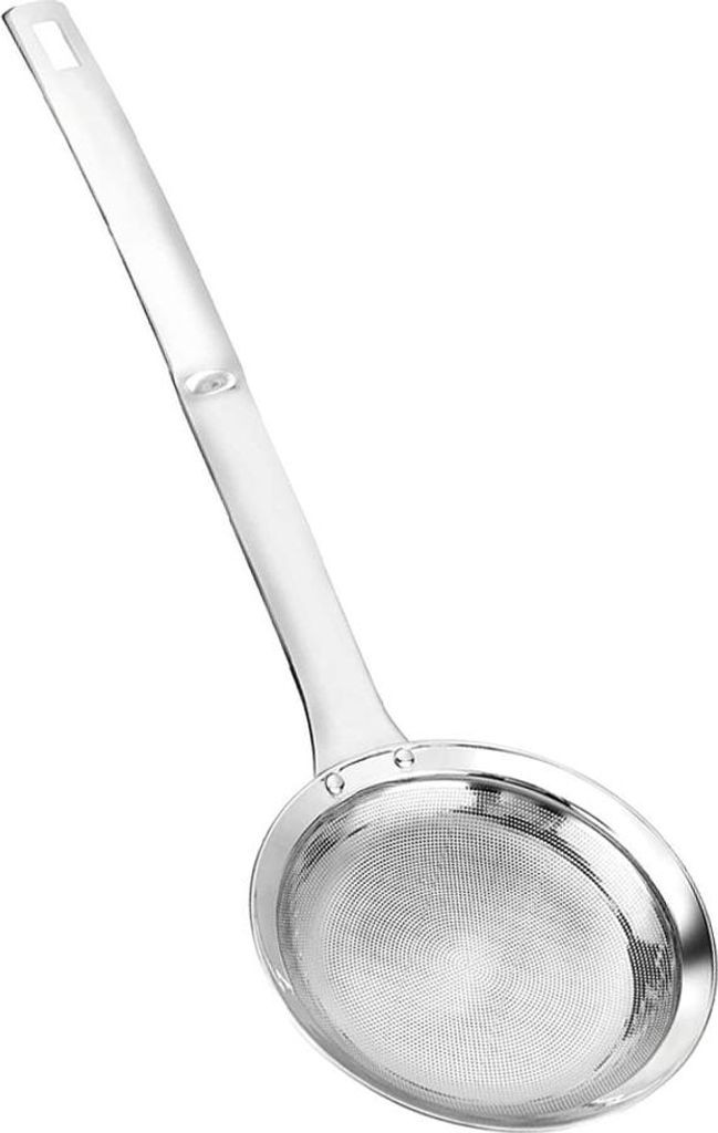 Multifunktionaler Fettabschöpflöffel für heiße Töpfe – Feinmaschiges Edelstahl-Lebensmittelsieb zum Abschöpfen von Fett