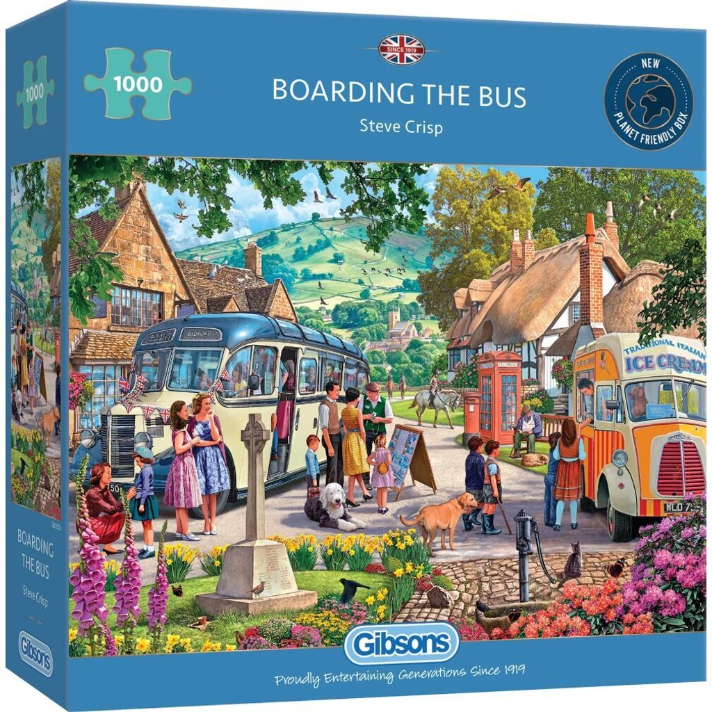 GIBSONS Bus Boarding Puzzle 1000 Teile Zdjęcie produktu 