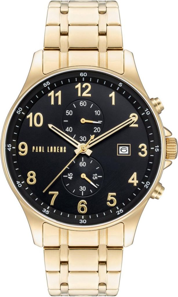 Paul Lorens Analoguhren für Männer Quidemirus goldene One size