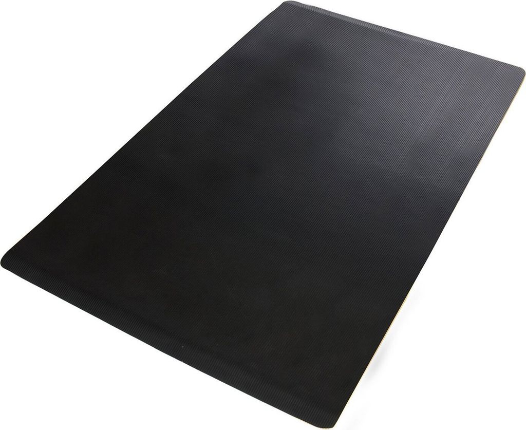 Anti-Ermüdungsmatte Softer-Work-Mat Gerippt Schwarz 120x500 cm