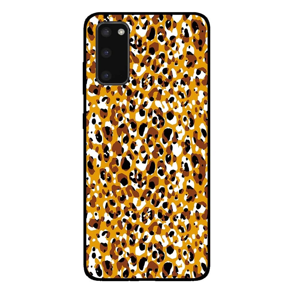 Smartphonica Handyhülle für Samsung Galaxy S20 mit Panther-Print - TPU-Hülle mit Faultier-Print - Braun