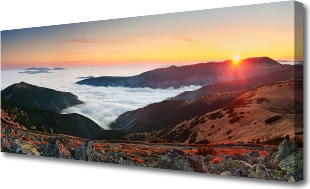 Tulup Leinwand-Bilder 125x50 Wandbild Canvas Kunstdruck Buchten Landschaft