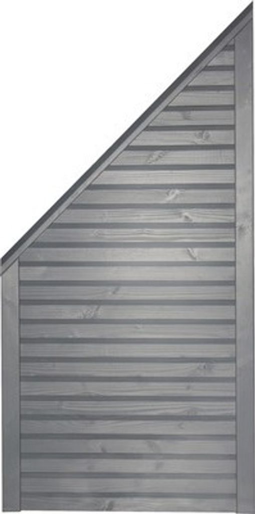 Zaun Abschlusselement Konsta Diamond links 90 x 180/90 cm anthrazit