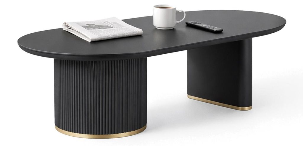 HOOZ® Couchtisch Set Oval Modern – 130x70 cm  – 4 cm Produktbild 