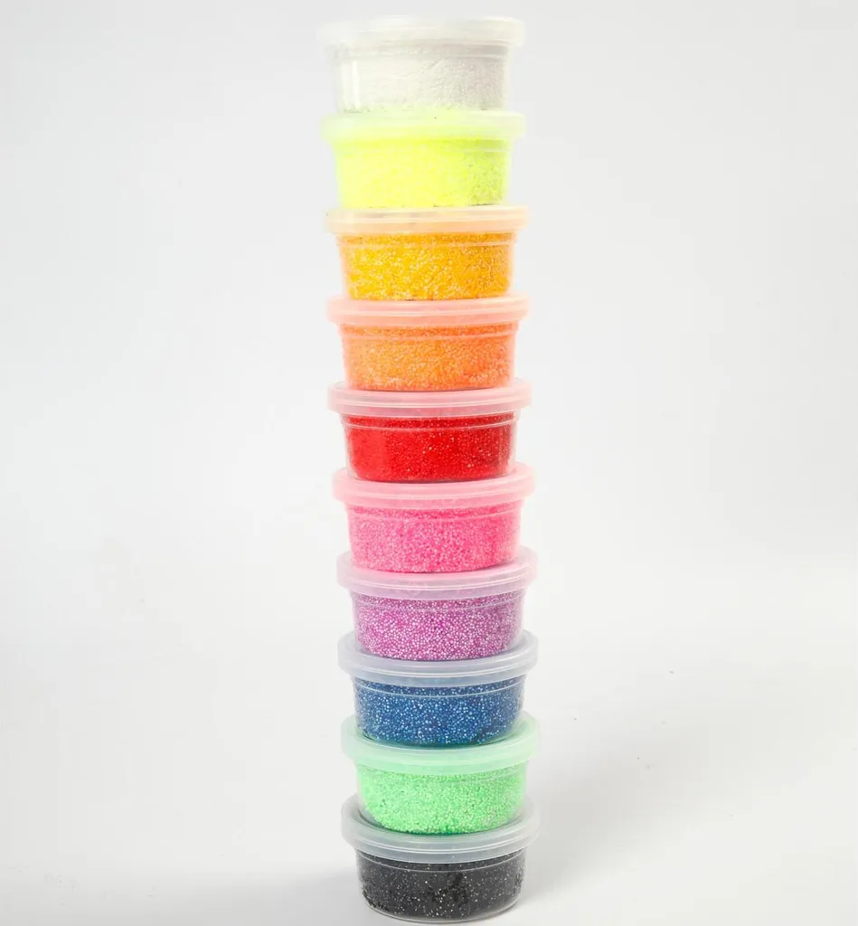 Pâte à Modeler Propre sans Cuisson Foam Clay 10 Couleurs Assorties