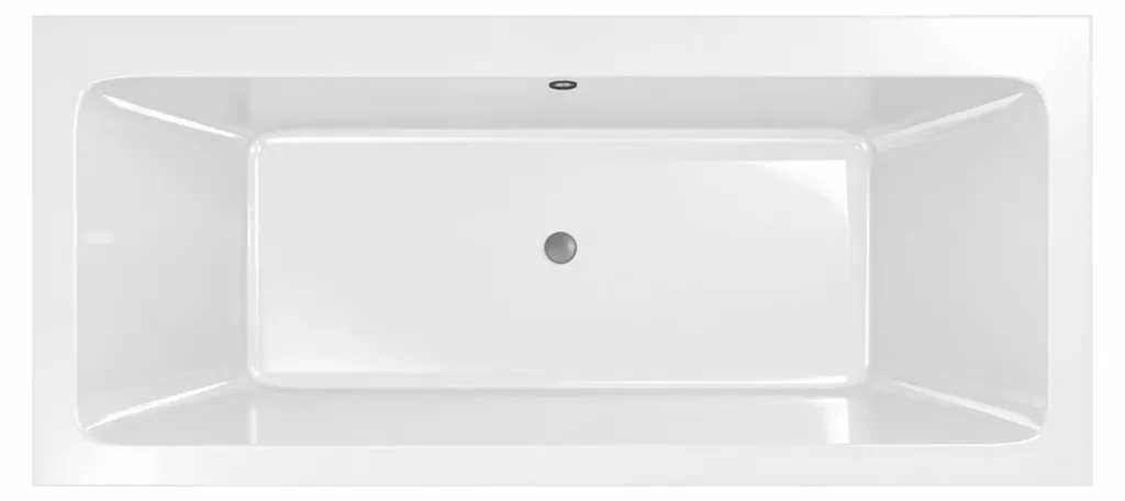Grande baignoire 2 places 180x80 cm blanc brillant - Modèle rectangulaire