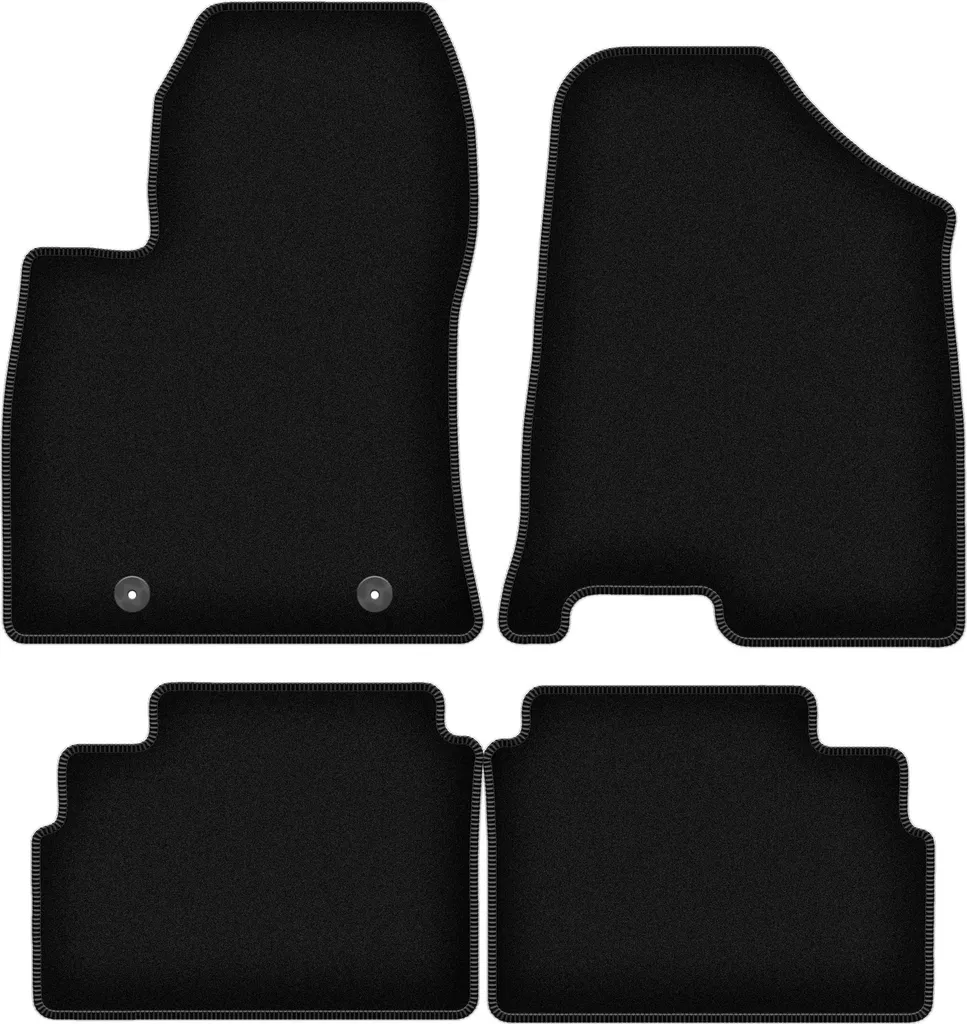 HY21-1 Set Tappetini Velluto Premium Opaco Bianco per Hyundai Kona I 2017- 2023 C