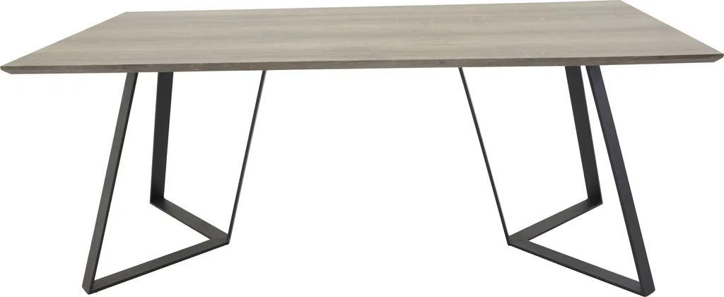 Grande table de repas rectangulaire Marina bois d'orme 180 cm