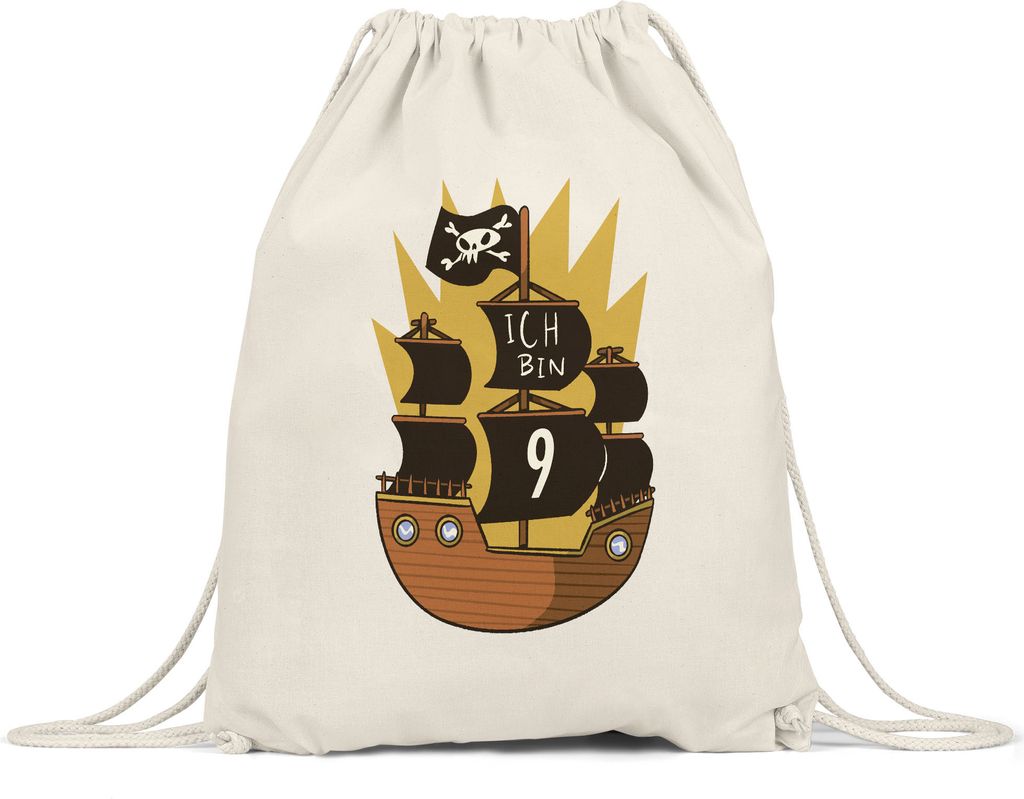 Geburtstag 9 Jahre Turnbeutel 9 Jahre 9. Geburtstag Piraten Pirat Motto
