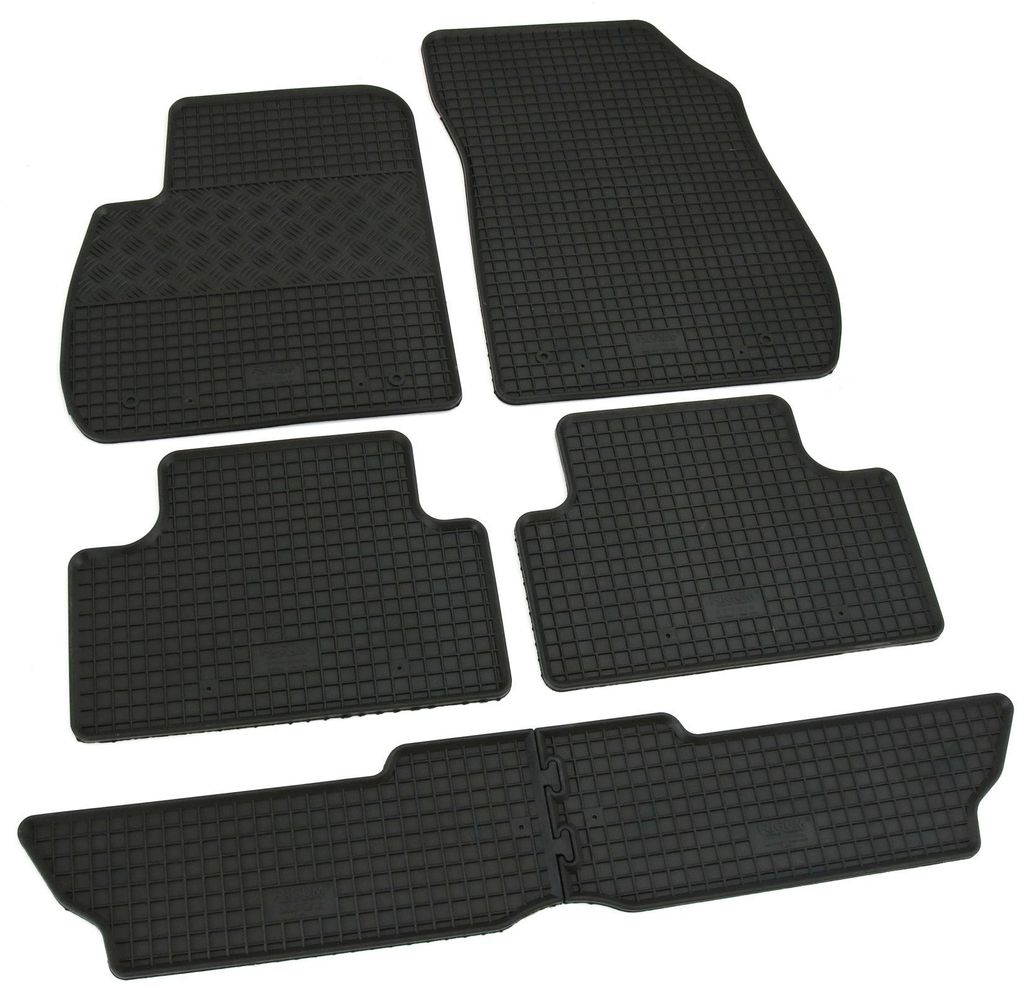 Gummifußmatten Set 6-teilig für Opel Zafira C Tourer (1/2012-), schwarz