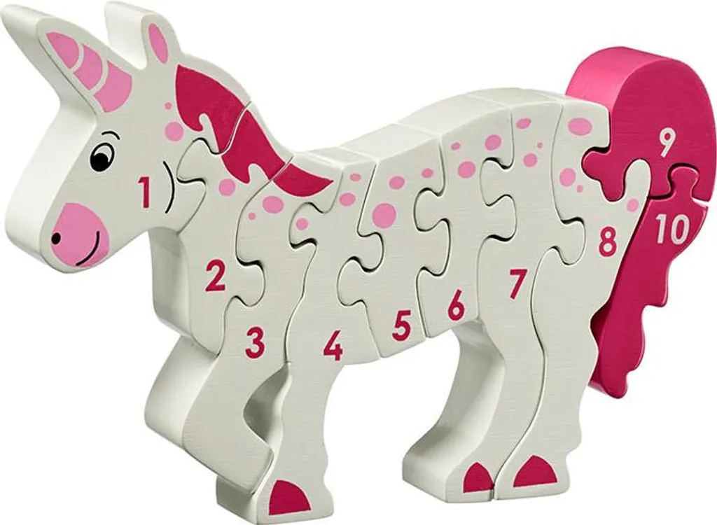 Apprendre à Compter avec le Puzzle Licorne en Bois Jouet Premier Âge