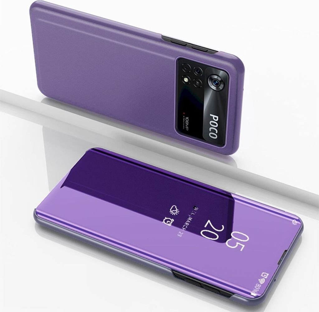 König Design Hülle kompatibel mit Xiaomi Poco X4 Pro 5G Kunststoff Full Cover Handyhülle - Case Lila-blau