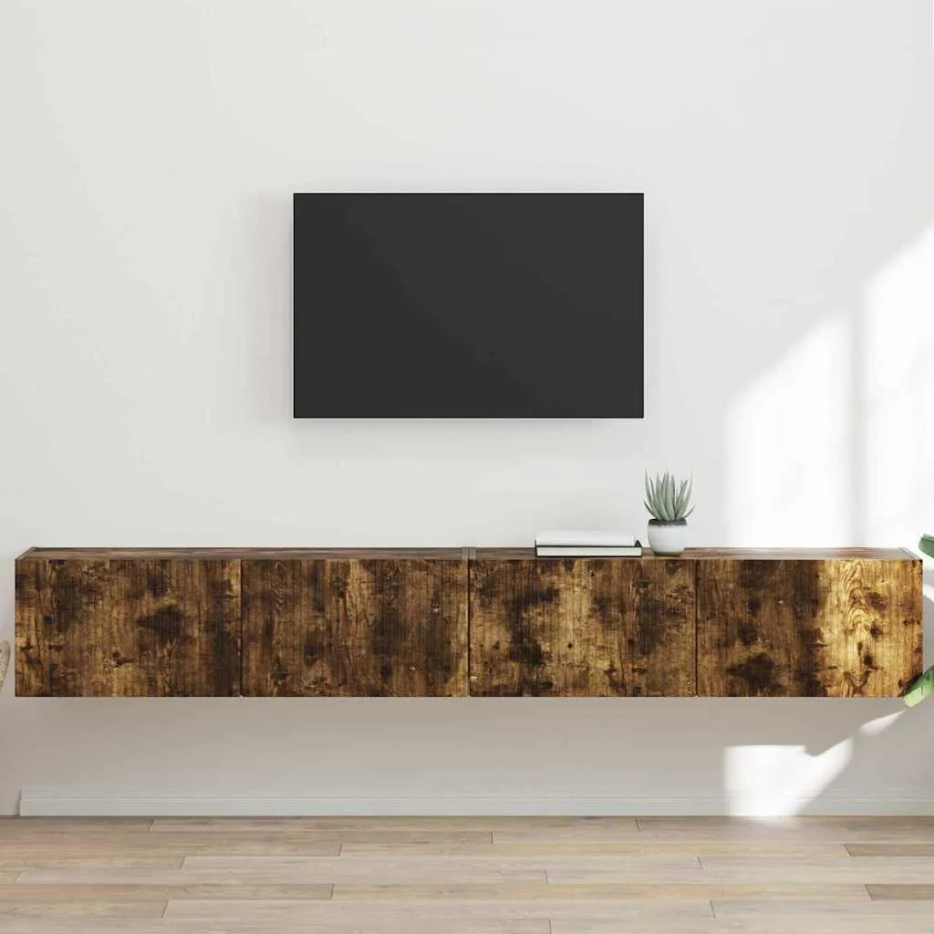 Mobile TV Sospeso vidaXL Rovere Fumé 2pz - 60x31x29,5 cm - Offerta