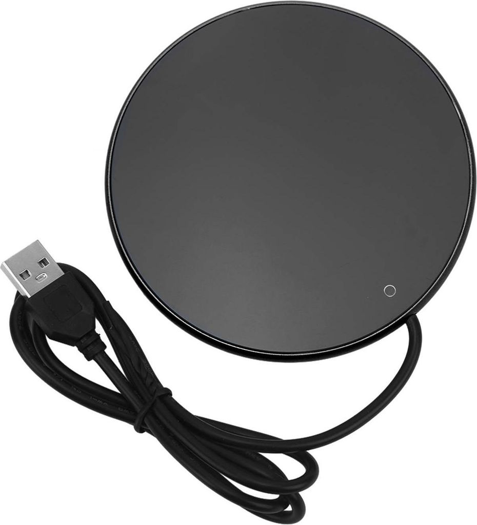 Kaffeetasse wärmer 55 ° C Konstante Temperatur 3 Level kleine leichte Smart USB -Kerze für Home Office Wanderung schwarz