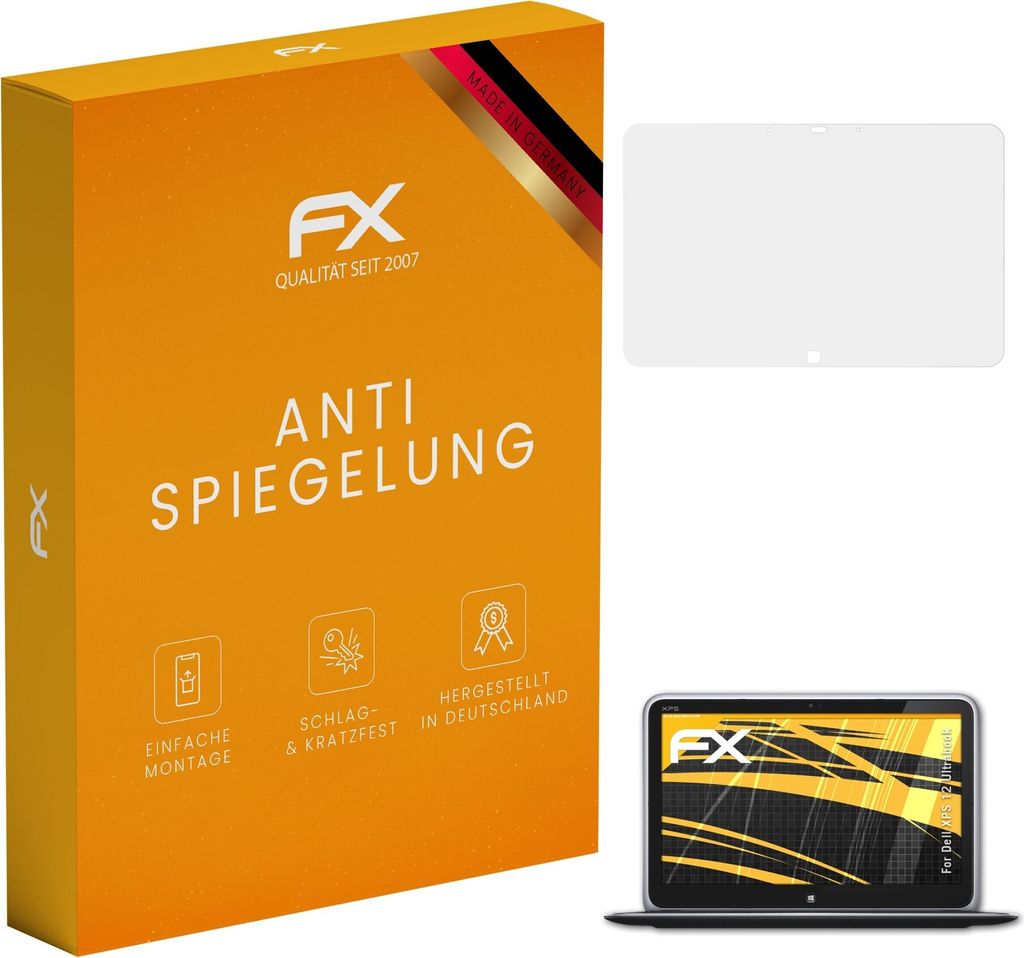 atFoliX FX-Antireflex 2x Schutzfolie kompatibel mit Dell XPS 12 Ultrabook Displayfolie
