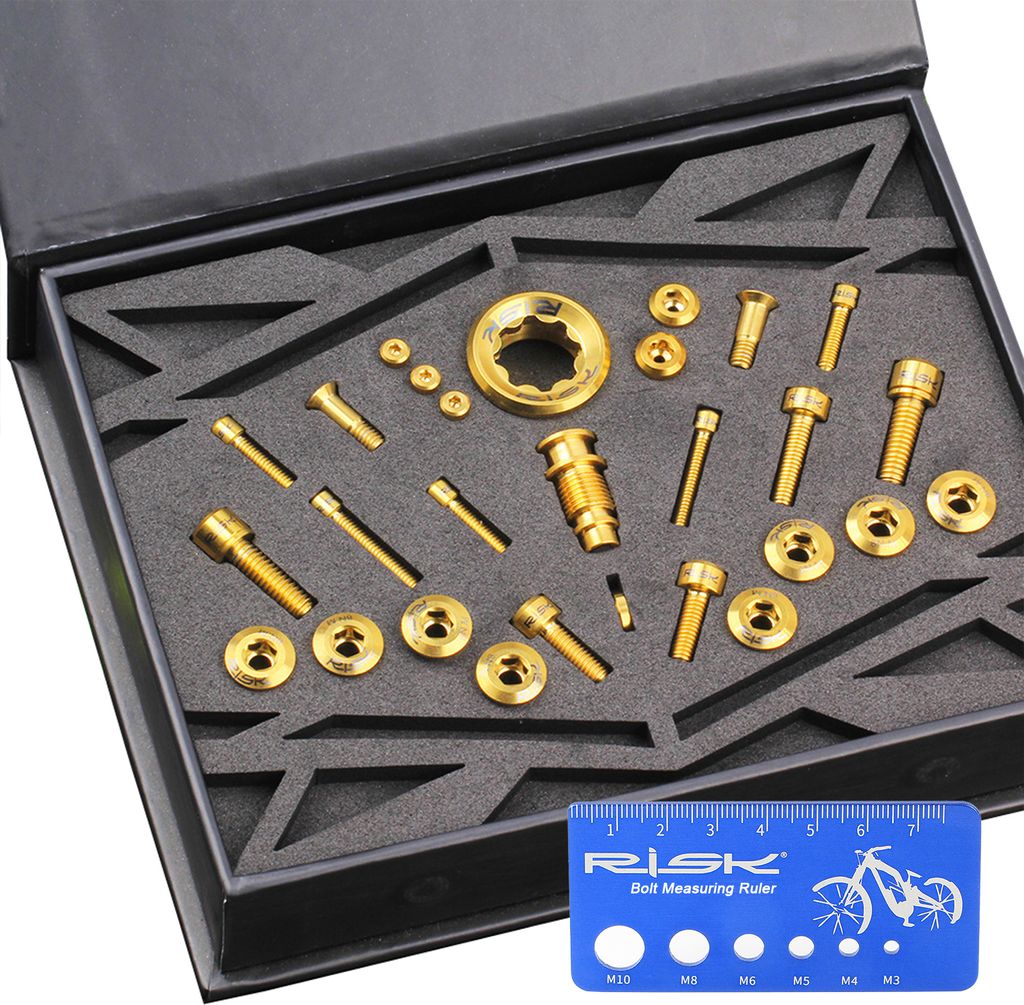 Fahrradfarbene Bremsscheibenschrauben-Box aus Ti-Legierung fuer Mountainbike M7000/8000 Ti-Schraubensatz