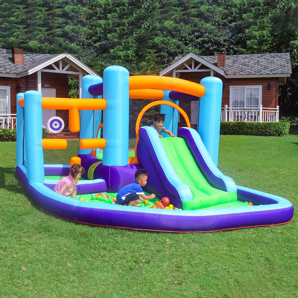 Hüpfburg XXL Kindergeburtstag 400x315 CM Indoor/Outdoor Spielplatz mit Rutsche