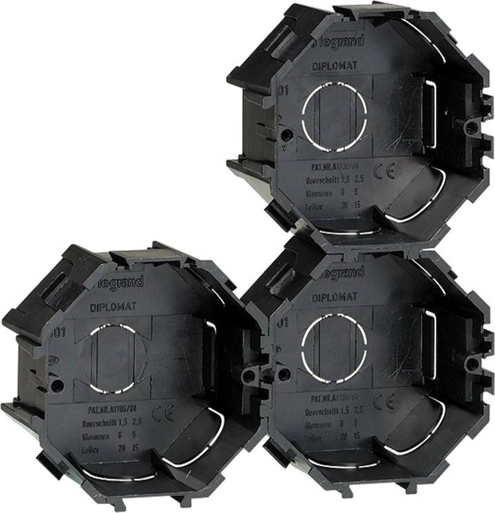 Legrand Schalter-und Abzweigdose kombinierbar Tiefe 47mm, 1 Produktbild 