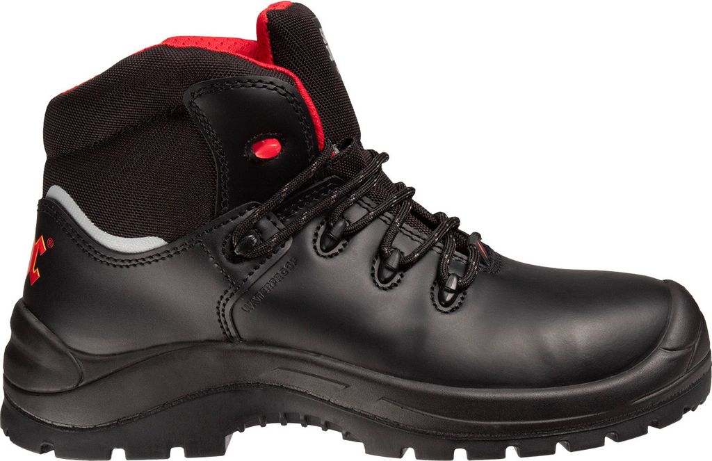 AC/DC Sicherheitsstiefel X430 S3 schwarz/rot nach EN ISO 20345:2011 S3 ESD SRC WR CI HRO schwarz Größe 42